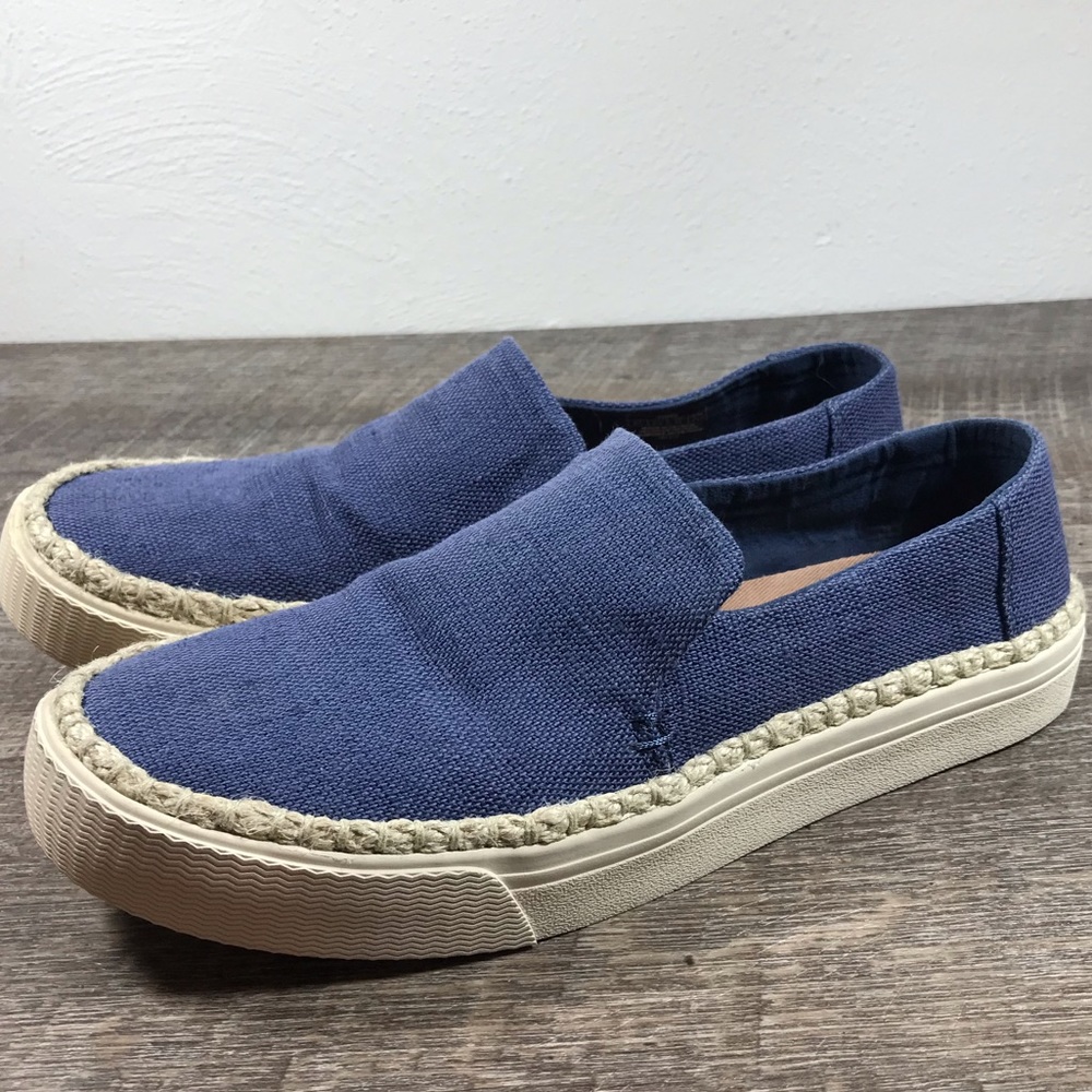 Toms slip on shoes jute trim size 8.5